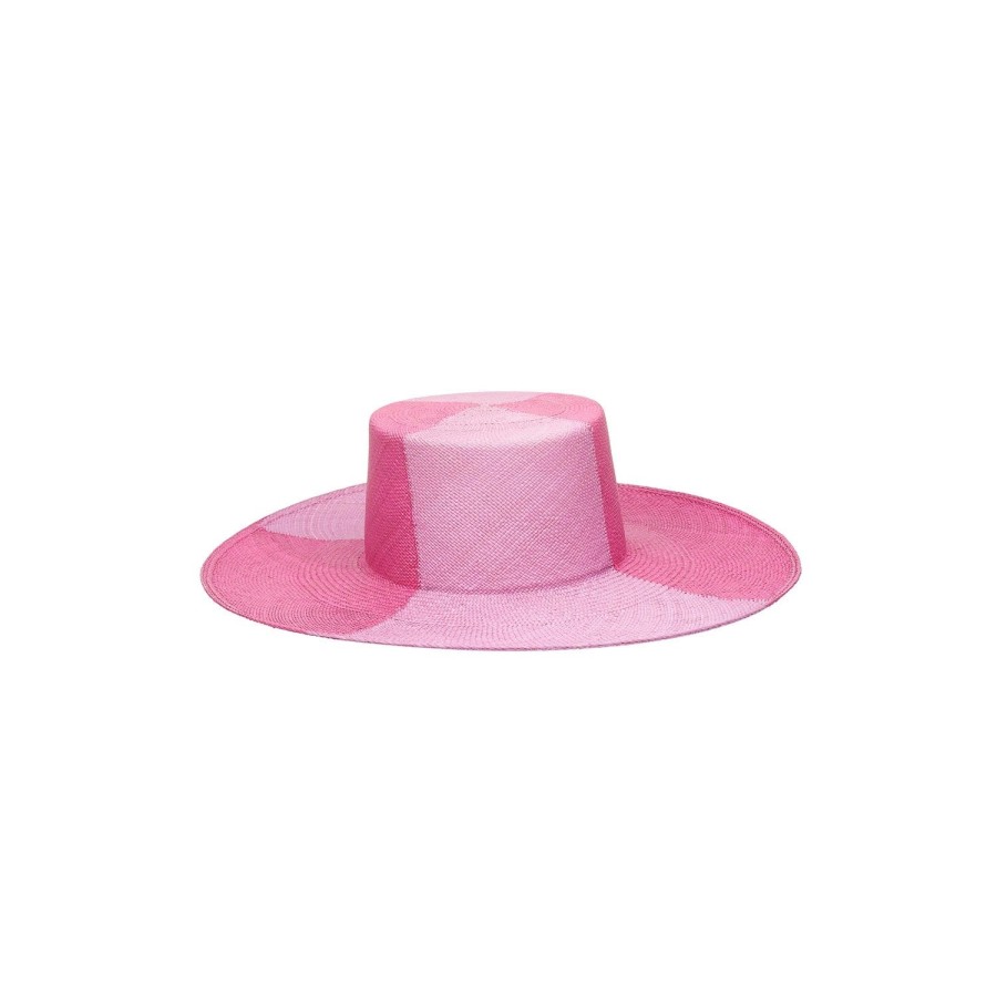 artesano Lucca - Two Tone Wide Brim Straw Hat - Sale | Artesano Clearance