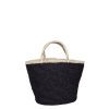 artesano Yurak Small Bag - Toquilla Straw Bag | Artesano Black/Natural Wholesale