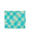 artesano Mauritius - Gingham Panama Straw Bag | Artesano Turquoise Online