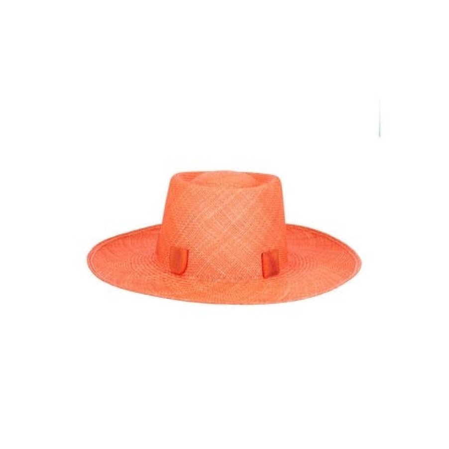 artesano Zion - Red Tagua Beads Straw Panama Hat | Artesano Tomato Red Clearance