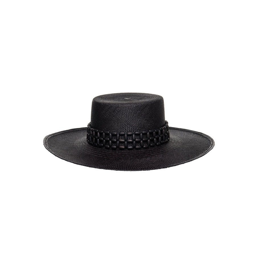 artesano Wasi - Boater Wide Brim Tagua Bead Panama Hat | Artesano Best