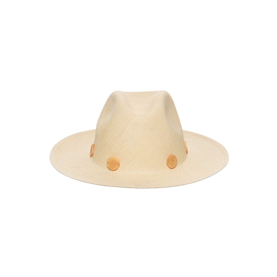 artesano Lynx - Classic Panama Straw Hat Tagua Beads | Artesano Natural New