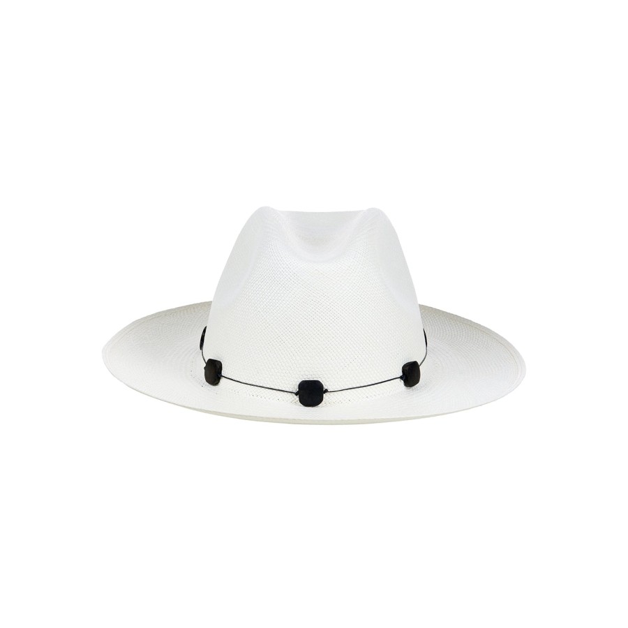 artesano Sakai - Straw Hat Tagua Beads | Artesano White Online