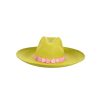 artesano Mie - Wide Brim Straw Hat Tagua Beads | Artesano Lime Online