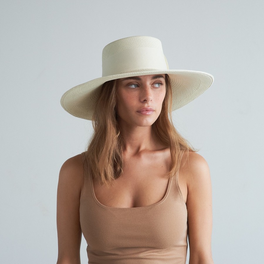 artesano Pinta - Panama Straw Boater Hat | Artesano Ivory Wholesale