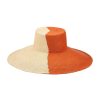 artesano Urus Extra Wide - Toquilla Straw Two Tone Panama Hat | Artesano Natural/Terracota Hot