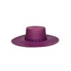 artesano Pani - Wide Brim Tagua Bead Panama Hat | Artesano Dark Orchid Clearance