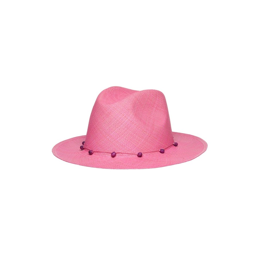 artesano Raymi - Tagua Bead Panama Hat | Artesano Candy Pink Wholesale