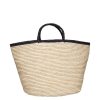 artesano Yurak Large Bag - Toquilla Straw Bag | Artesano Natural/Black Clearance