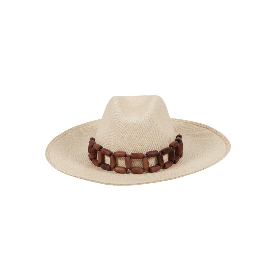 artesano Ine - Resort Straw Hat Tagua Beads | Artesano Best