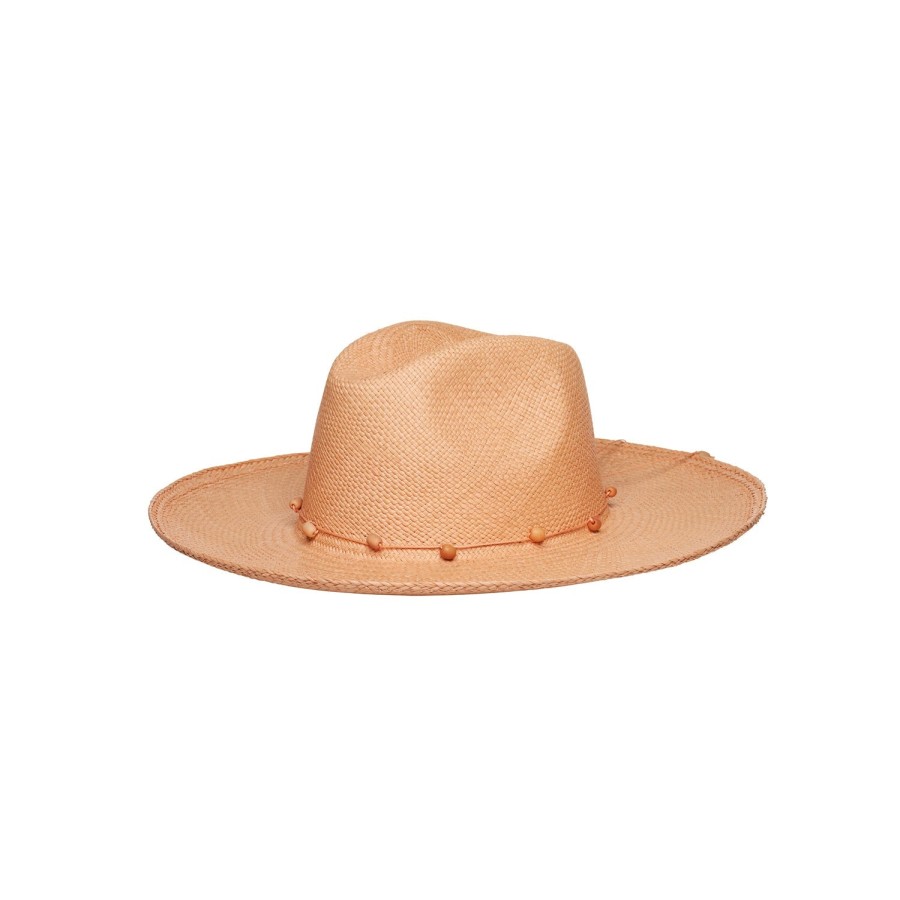 artesano Raymi - Wide Brim Tagua Bead Panama Hat | Artesano Nude Clearance