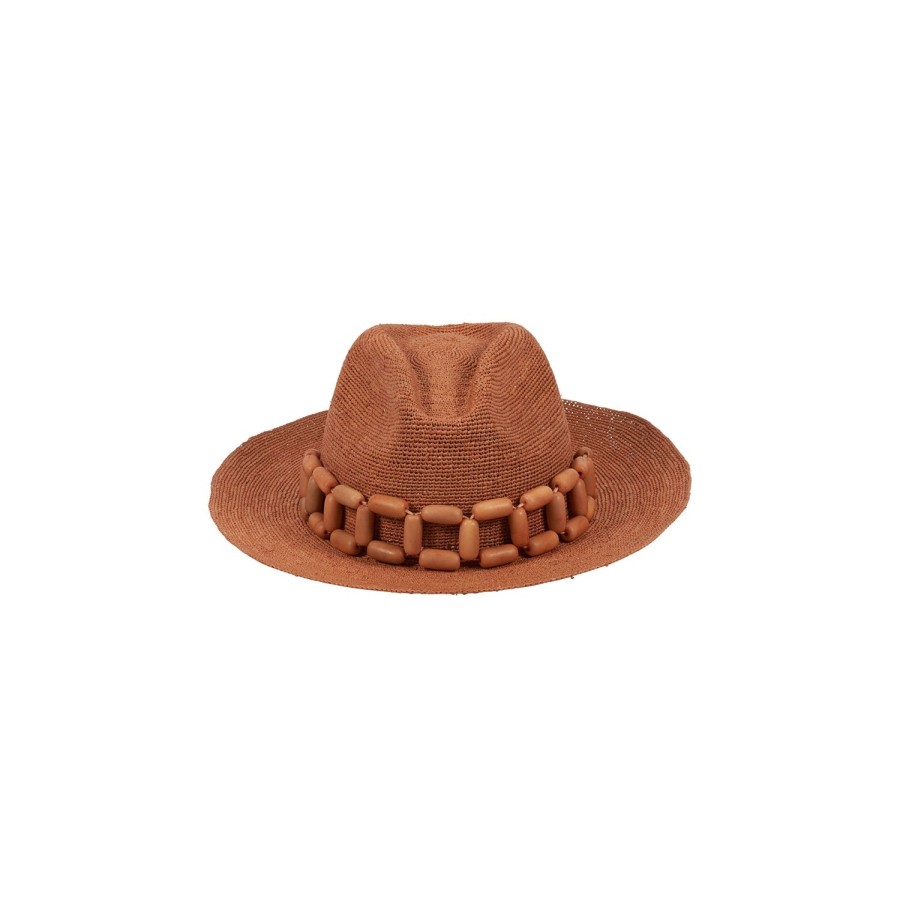 artesano Cadaques - Resort Tagua Bead Packable Straw Hat Panama | Artesano Clearance