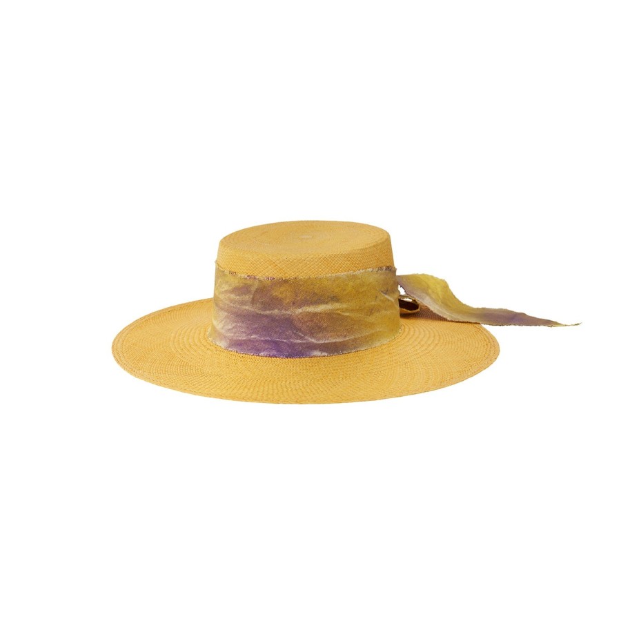 artesano Basque - Tie Dye Custom Initials Panama Straw Hat | Artesano Best