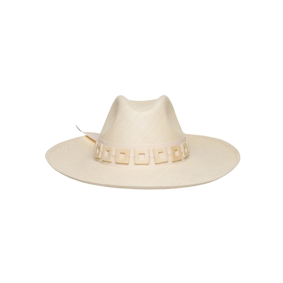 artesano Sinchi - Wide Brim Tagua Bead Panama Hat | Artesano Natural Best