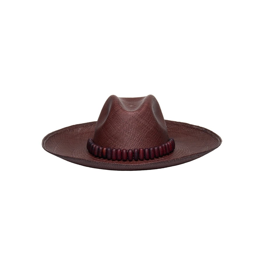 artesano Shayak - Wide Brim Tagua Bead Panama Hat | Artesano Online