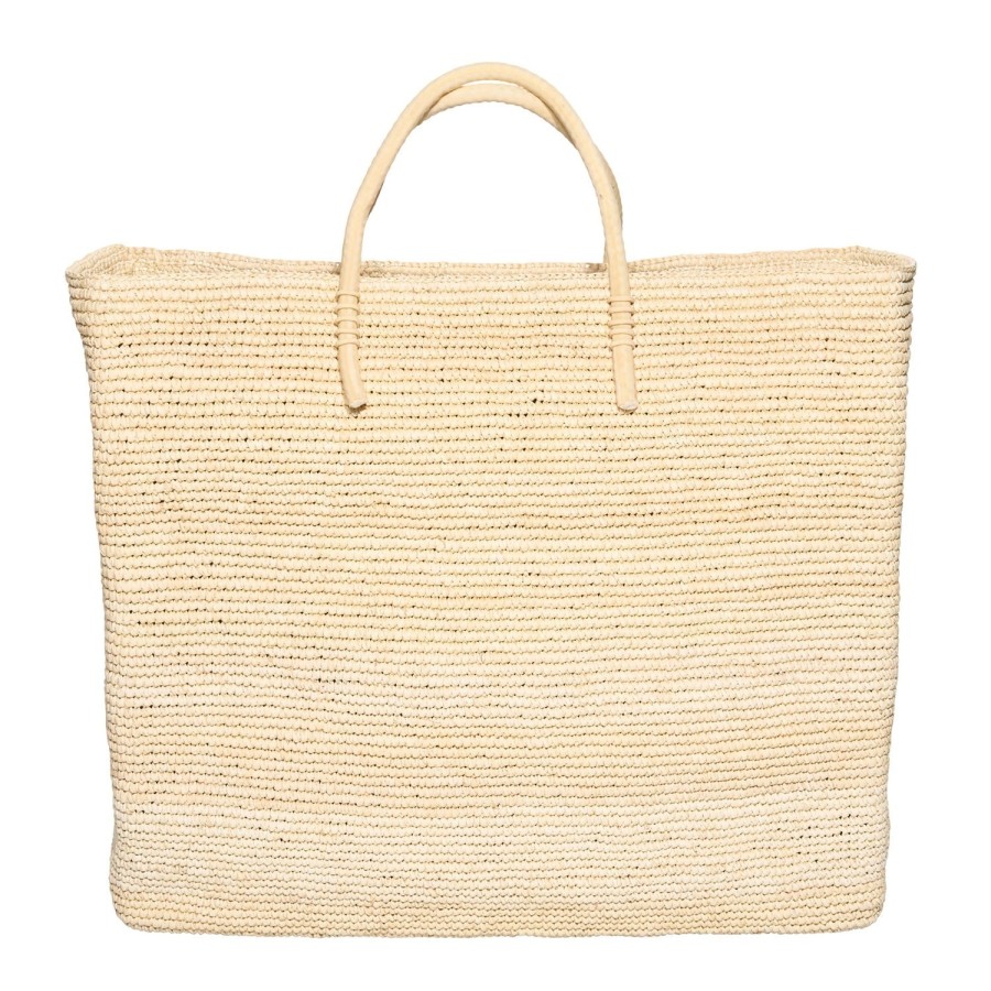 artesano Para - Oversized Toquilla Straw And Rubber Bag | Artesano Natural Hot