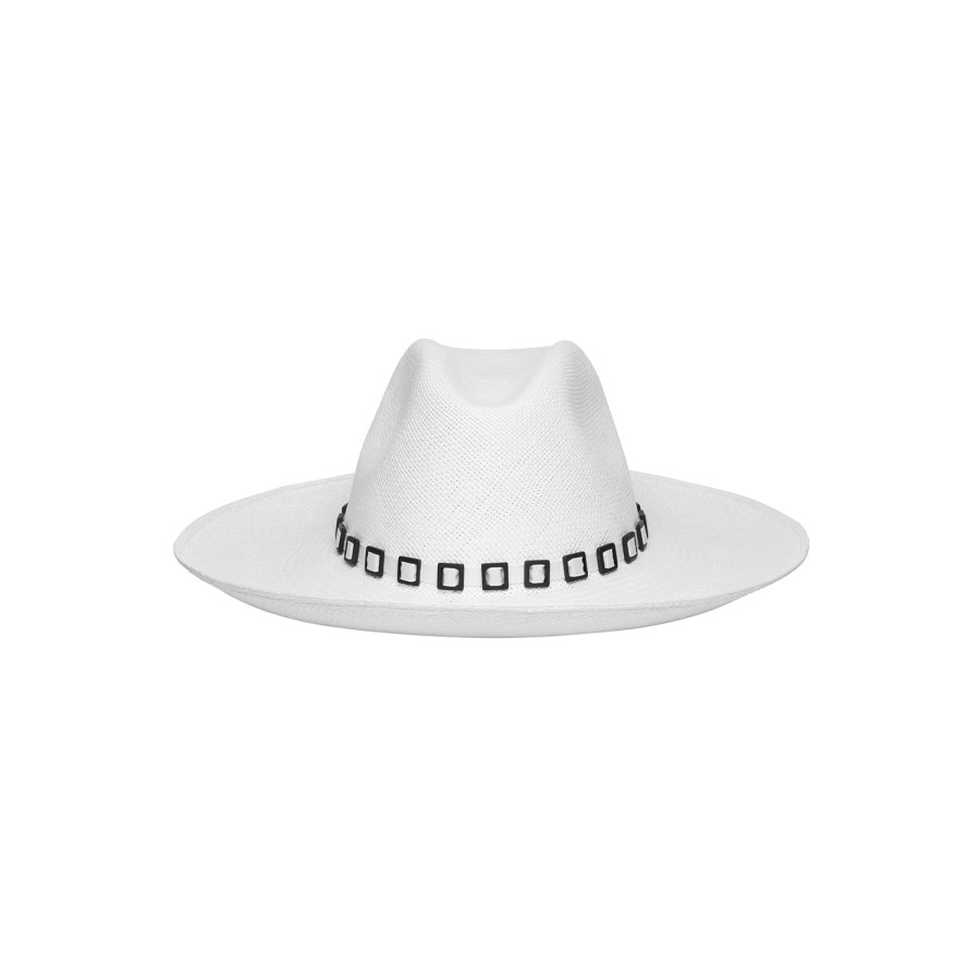 artesano Suni - Wide Brim Tagua Bead Panama Hat | Artesano White Online