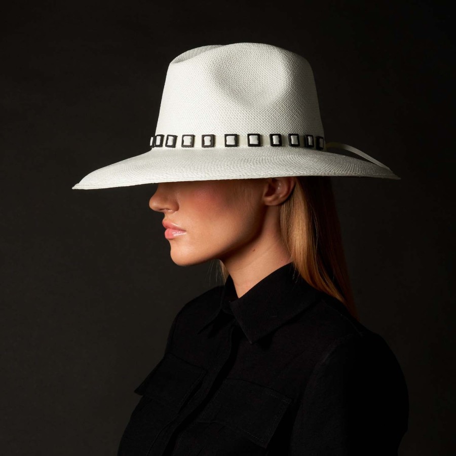 artesano Suni - Wide Brim Tagua Bead Panama Hat | Artesano White Online