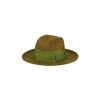 artesano Cannes - Panama Fedora Straw Pink Hat - Sale | Artesano Olive New