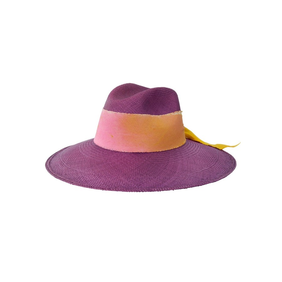 artesano Siena - Tie Dye Custom Initials Panama Straw Hat | Artesano Wholesale