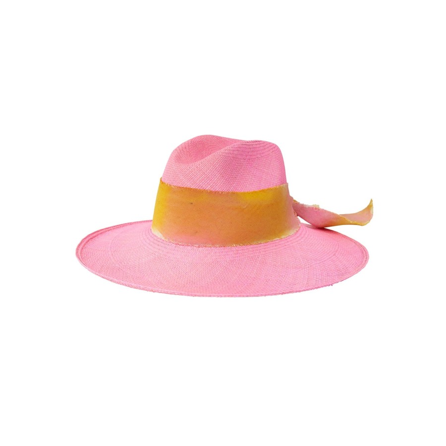 artesano Siena - Tie Dye Custom Initials Panama Straw Hat | Artesano Online