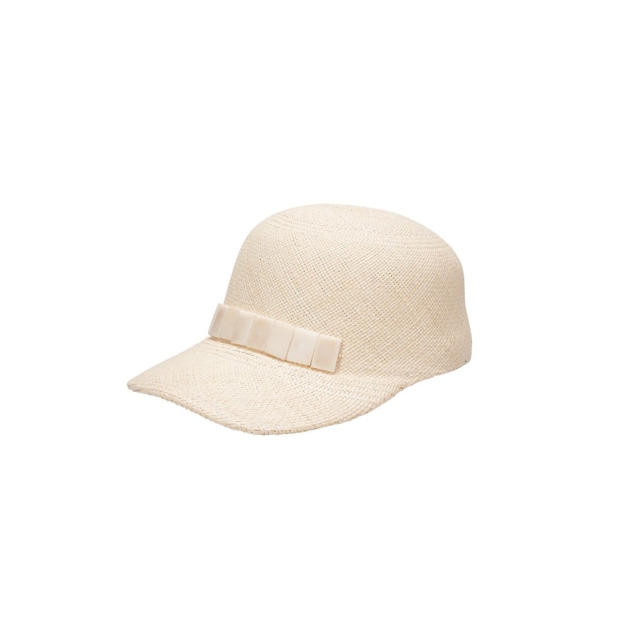 artesano Napoli - Tagua Bead Baseball Cap Straw Panama Hat | Artesano Clearance