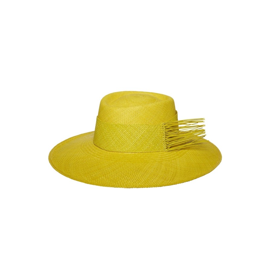 artesano Vittoria - Wide Brim Panama Straw Boater Hat | Artesano Clearance