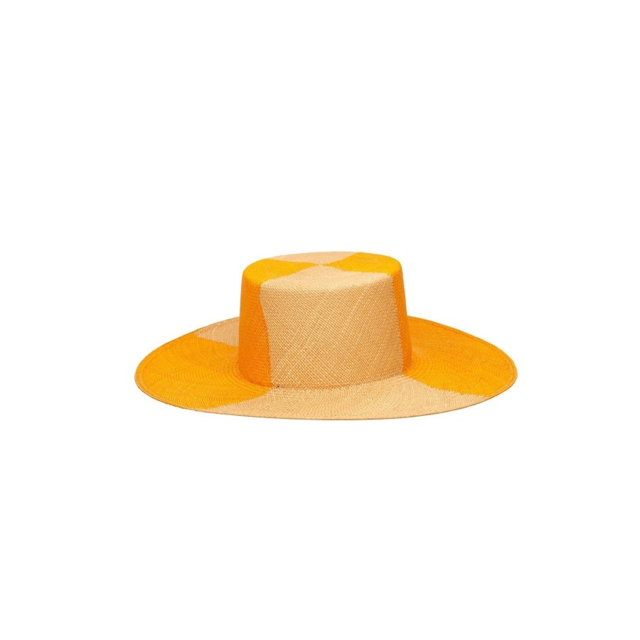 artesano Lucca - Two Tone Wide Brim Straw Hat - Sale | Artesano New