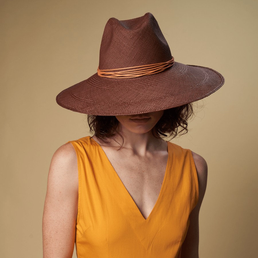 artesano Algarve - Straw Hat Panama Wide Brim | Artesano Brown Wholesale