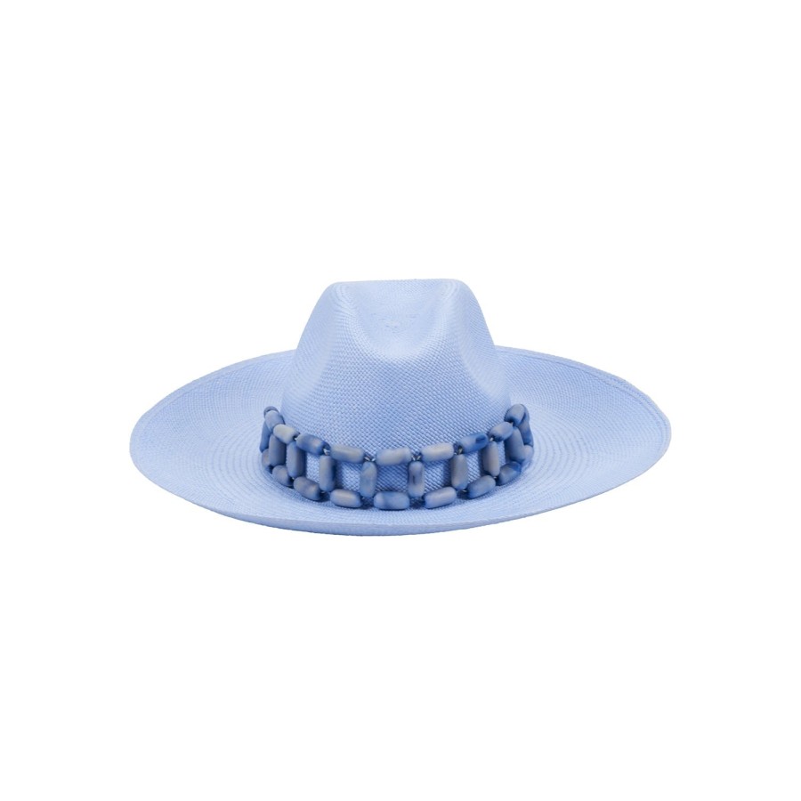 artesano Ine - Resort Straw Hat Tagua Beads | Artesano New